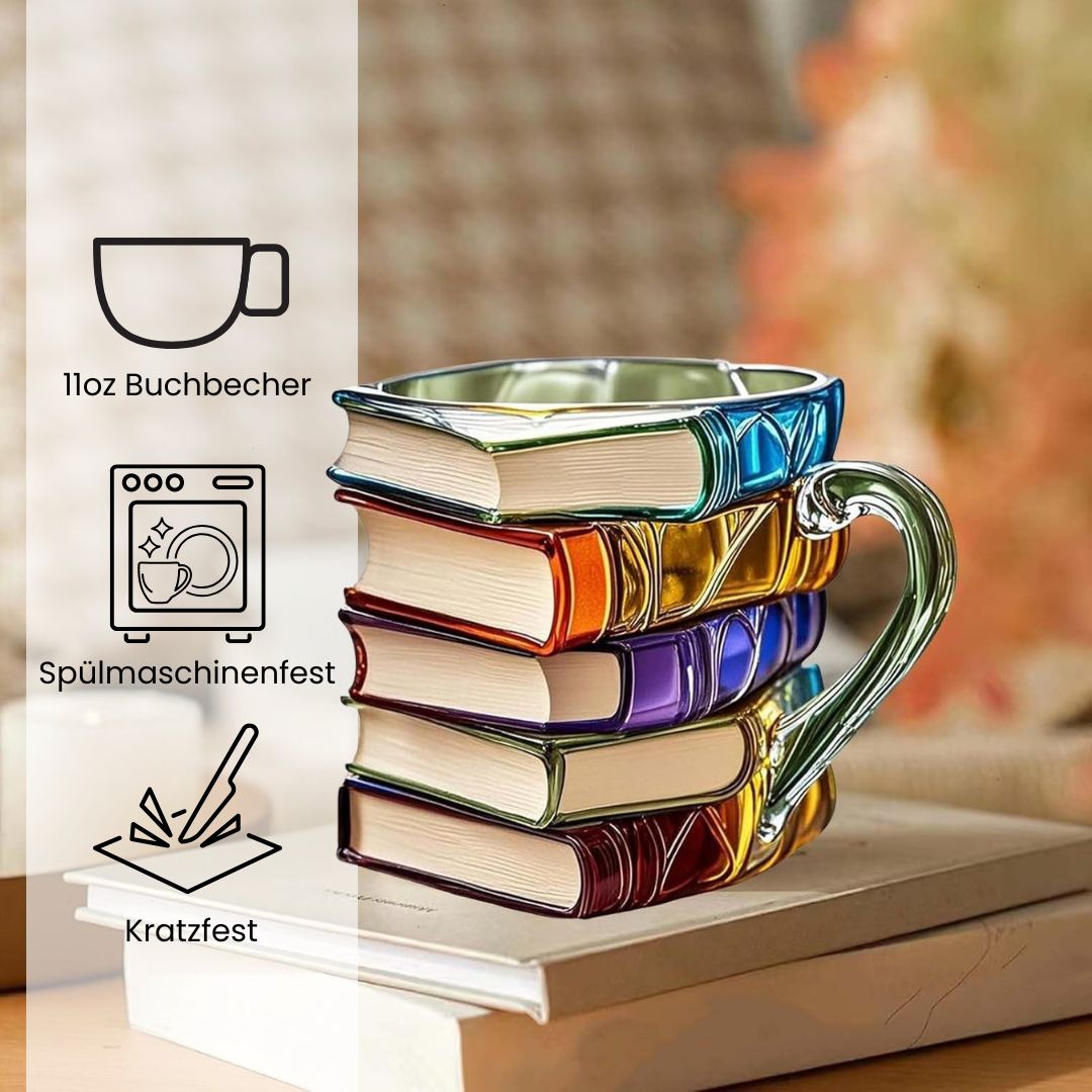 Unique Handmade 3D Book Mug - One-of-a-Kind