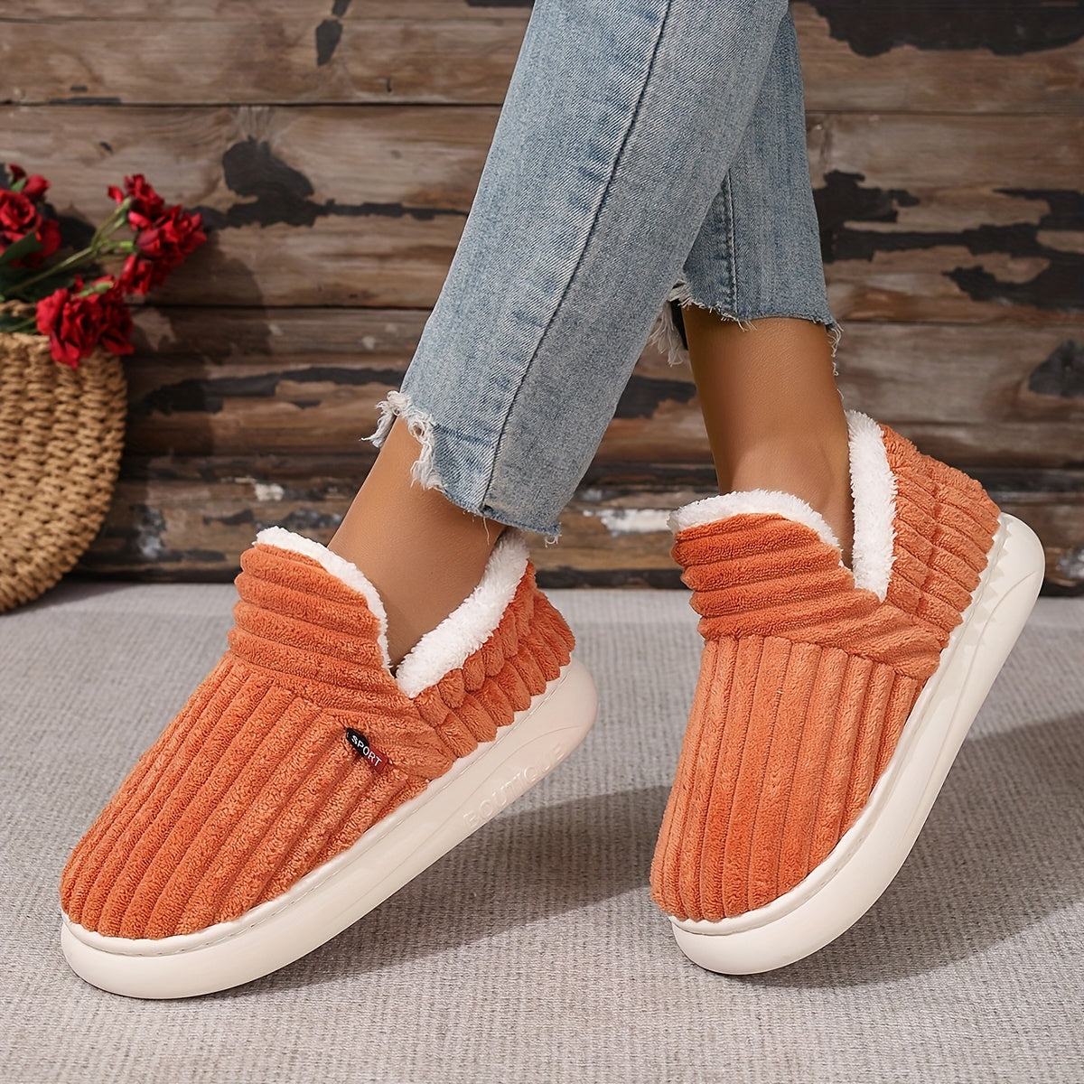 Women’s Plush Winter Slippers – Faux Fur Lined Cozy Booties