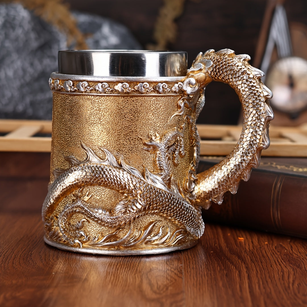 Chope à bière en acier inoxydable Dragon