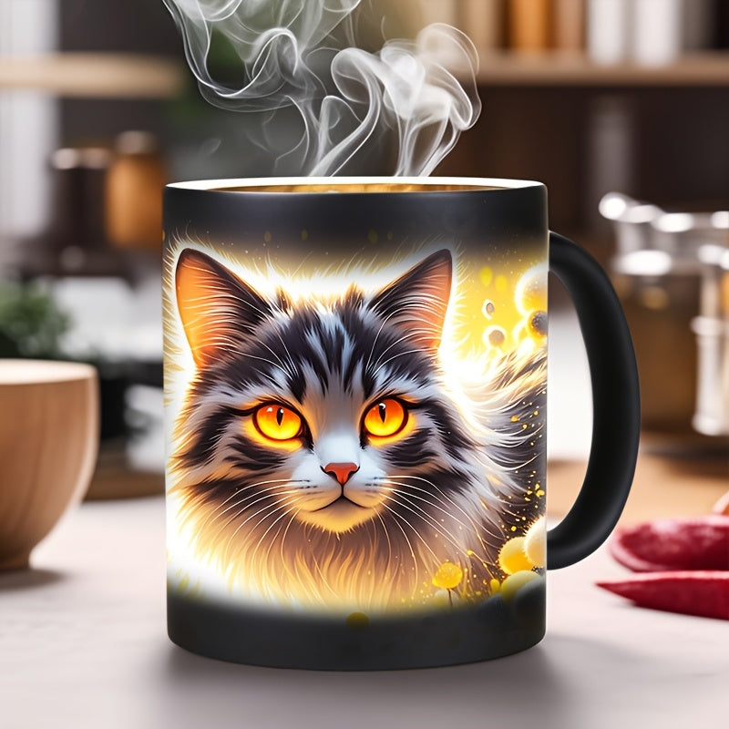 Tasse à café chat changeant de couleur