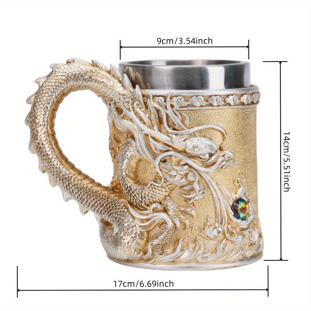 Chope à bière en acier inoxydable Dragon