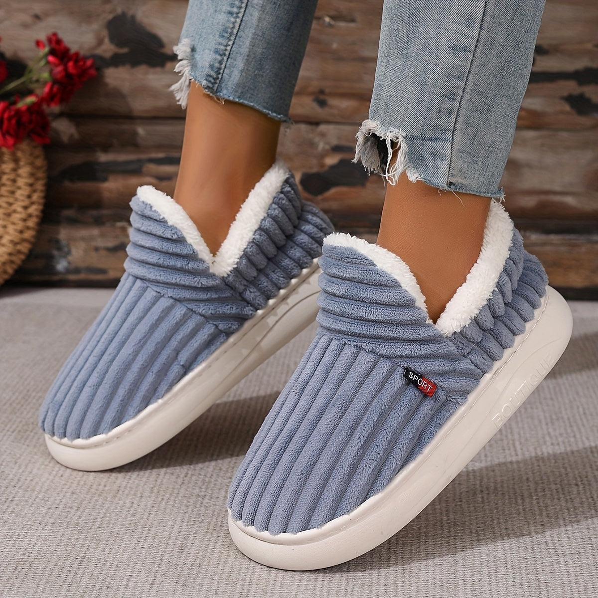 Women’s Plush Winter Slippers – Faux Fur Lined Cozy Booties