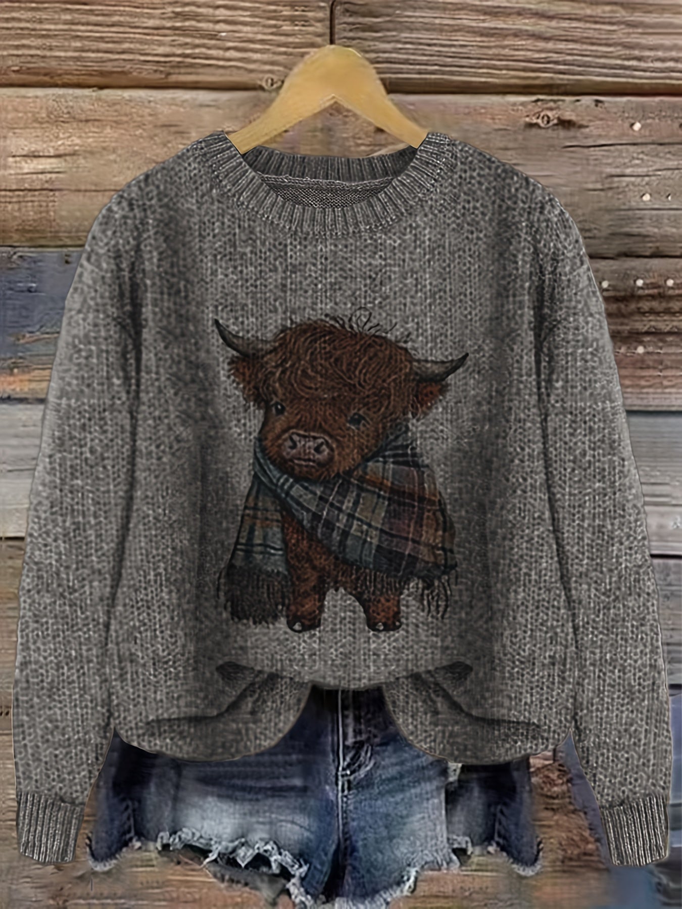 Women’s Pink & Brown Color Block Sweater