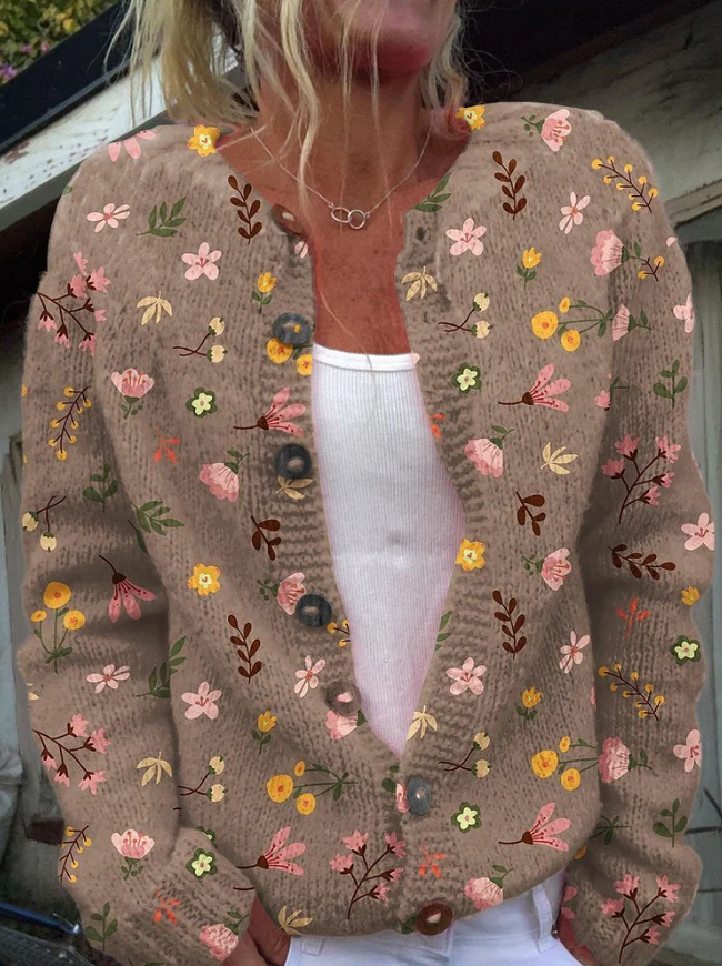 Lowri | Floral Patterned Cardigan