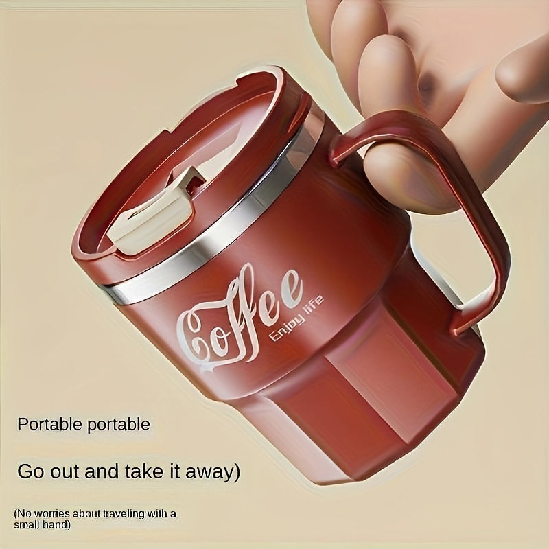 Tasse à café à double paroi avec couvercle