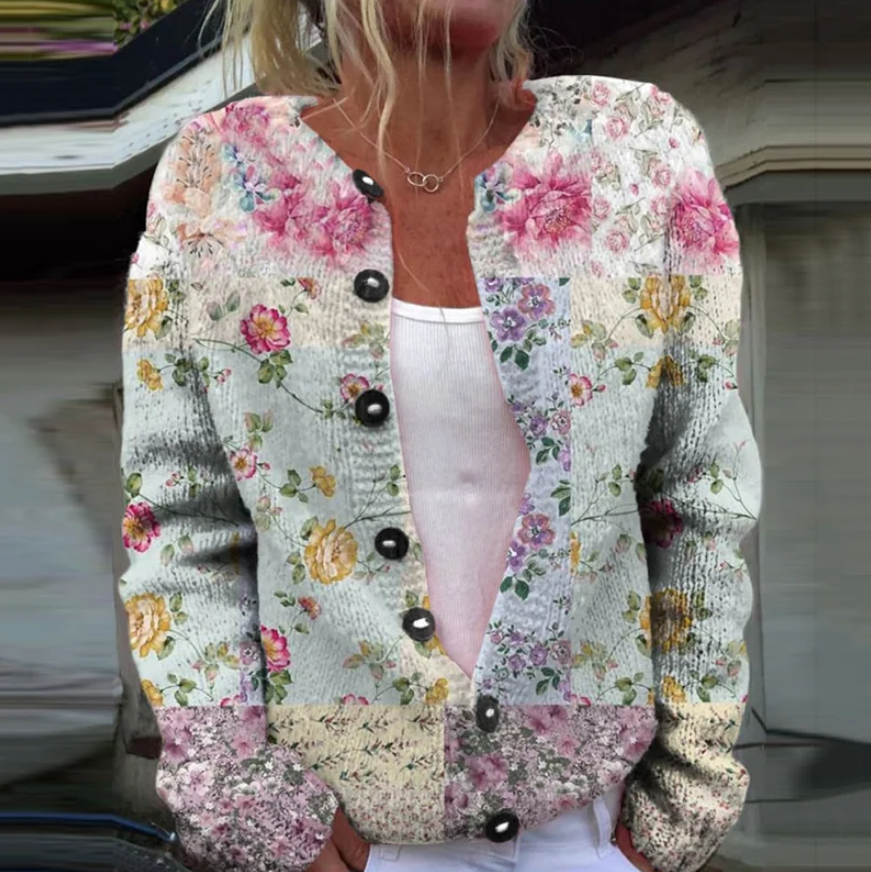 Lowri | Floral Patterned Cardigan