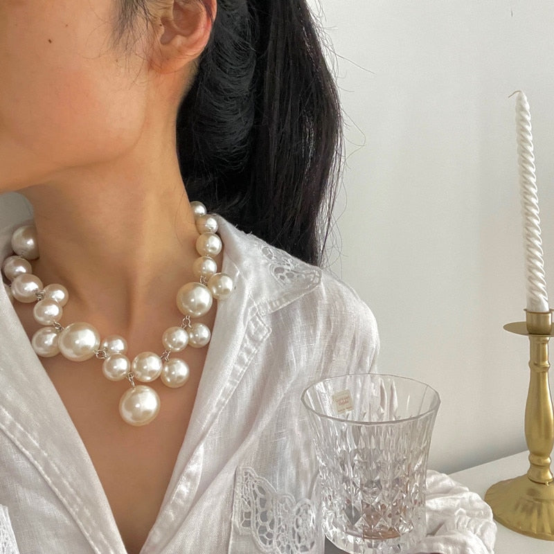 Collier ras du cou en perles pour femme | Design perlé audacieux