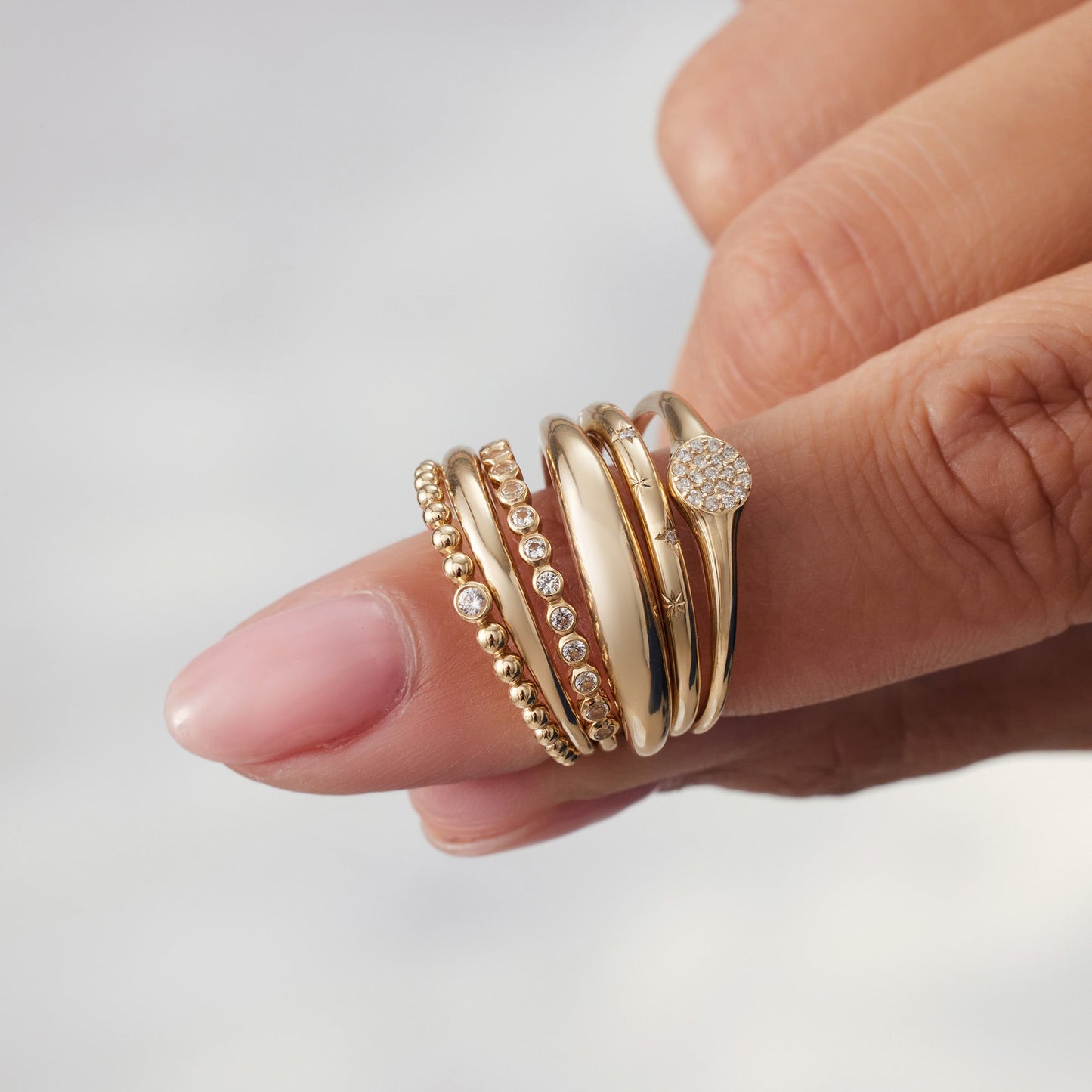 Gold Dome Midi Ring