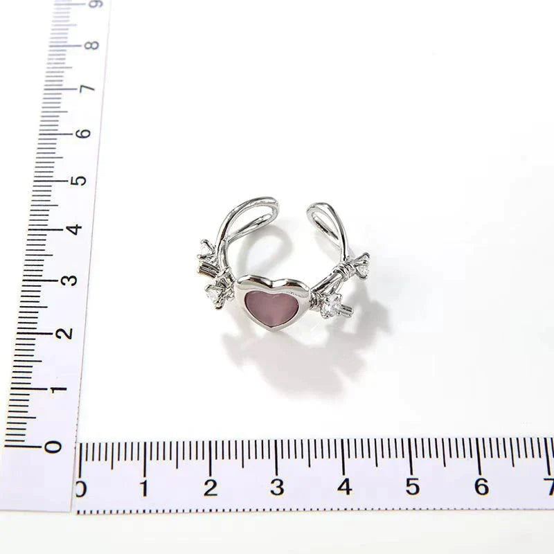 Bague cœur antioxydante personnalisable