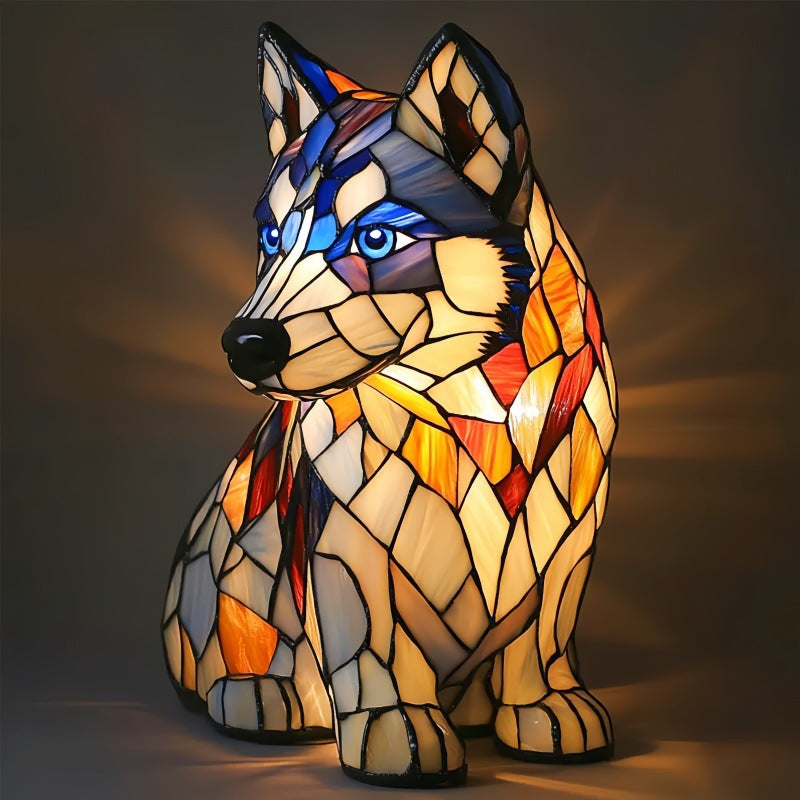 Rex | Magical Dog Lamp Made of Colored Glass