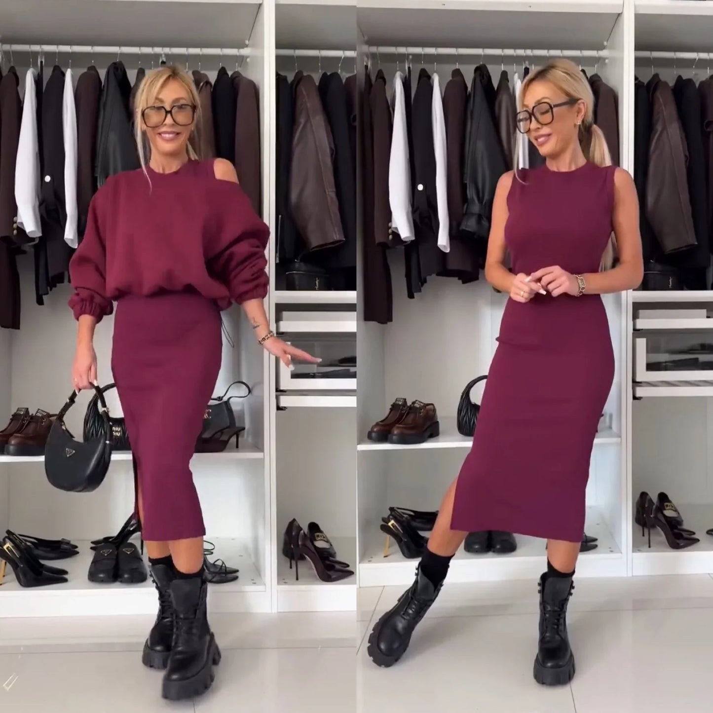 Isla Dress and Sweater Ensemble!