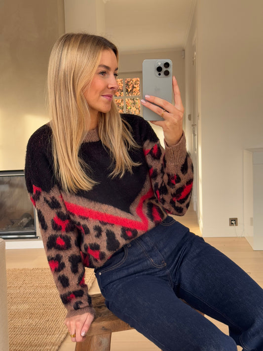 Valerie™ | Leopard Print Knitted Sweater