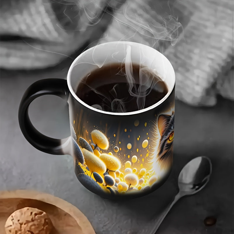 Tasse à café chat changeant de couleur