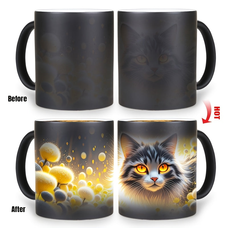 Tasse à café chat changeant de couleur