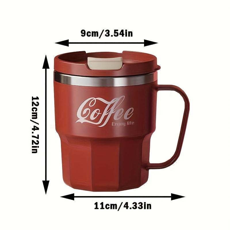 Tasse à café à double paroi avec couvercle