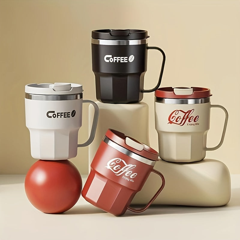 Tasse à café à double paroi avec couvercle