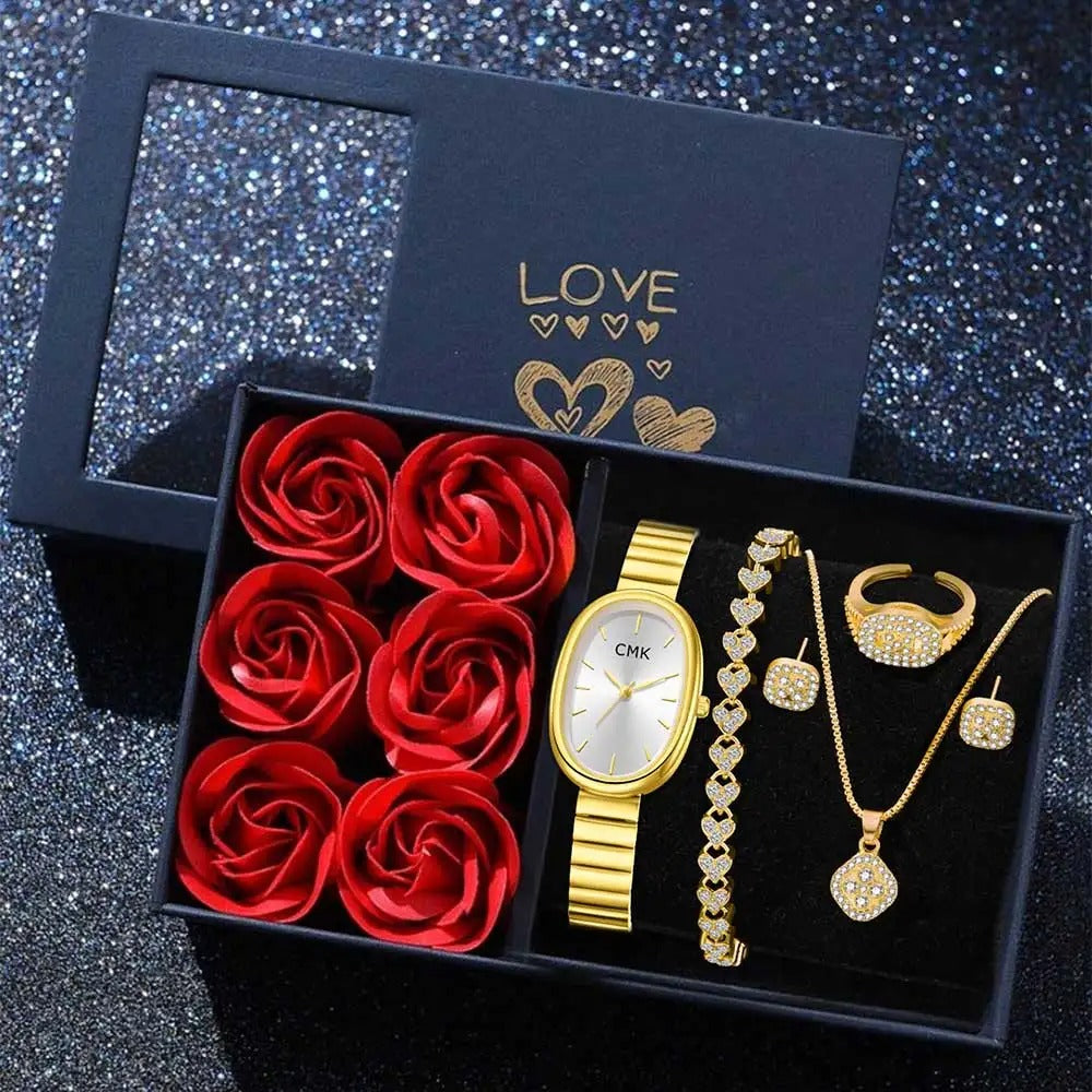 Coffret cadeau élégant de 6 montres pour femme