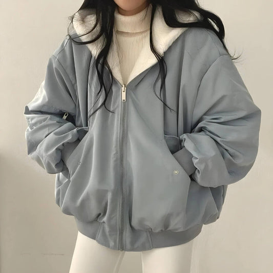 Teddy Wool Hoodie Jacket