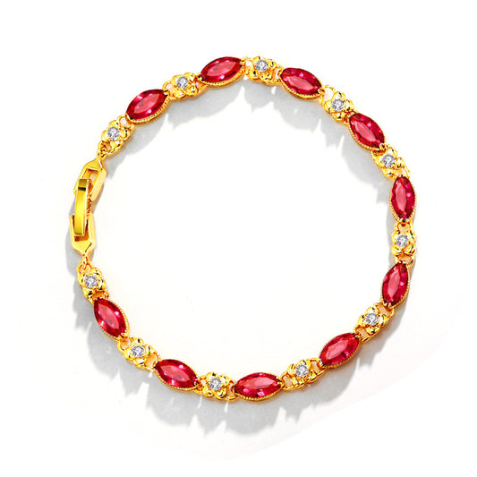 Stylish Vintage Ruby Bracelet