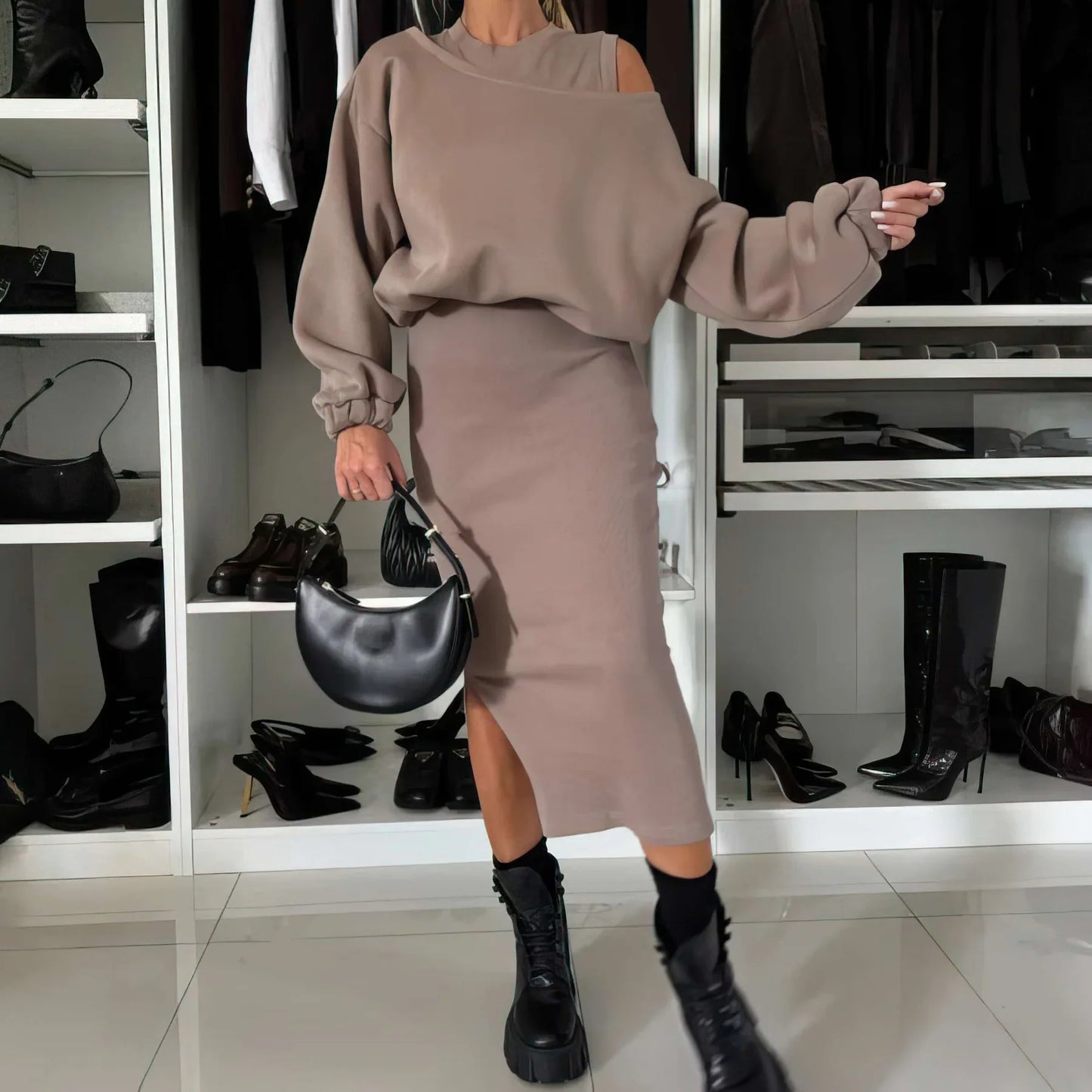 Isla Dress and Sweater Ensemble!