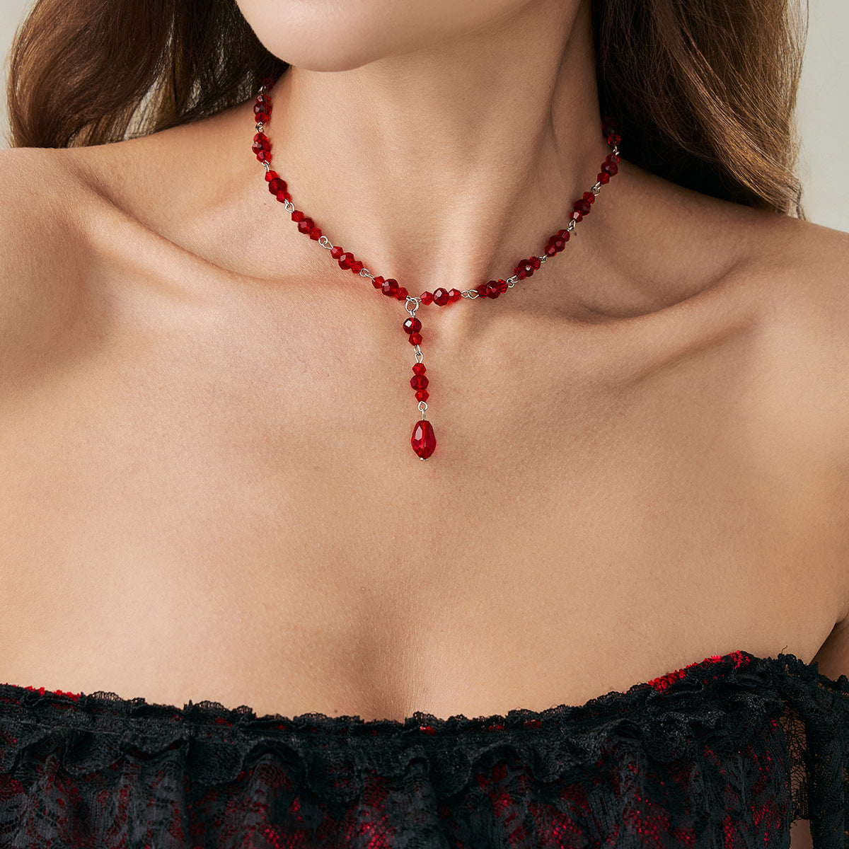 Halloween Gothic Blood-Drop Collarbone Chain