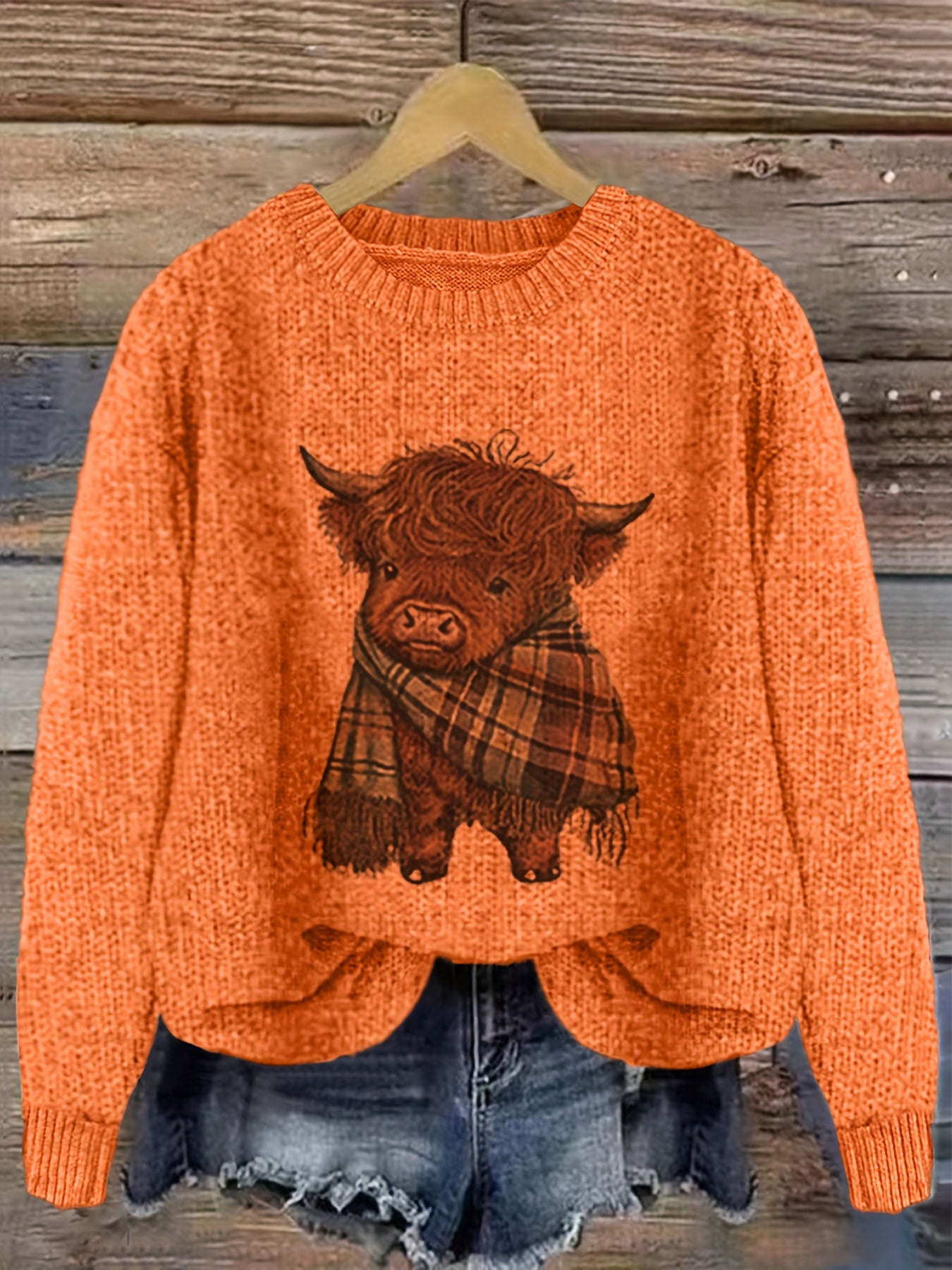 Women’s Pink & Brown Color Block Sweater