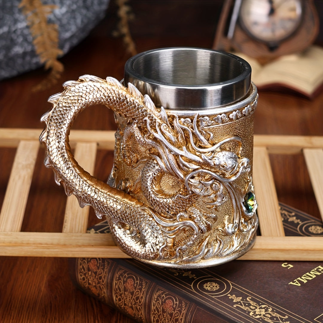 Chope à bière en acier inoxydable Dragon