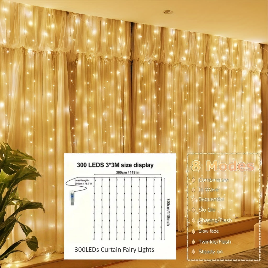 LED Sprookjesscherm Lichtjes, Sprookjesscherm Lichtjes voor Slaapkamer, Koude Witte USB Plug-in 8 Modi Chandelier String Lichtjes met Afstandsbediening, Geschikt voor Kerstmis, Slaapkamer, Binnen, Bruiloft, Feest, etc. Decoratie, Geschikt voor Alle Seizoe