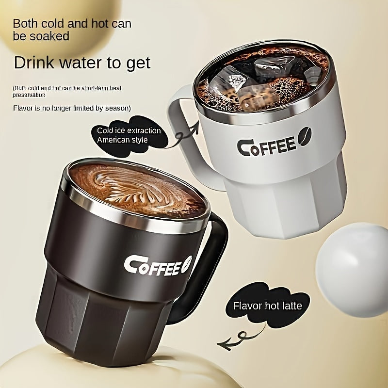 Tasse à café à double paroi avec couvercle