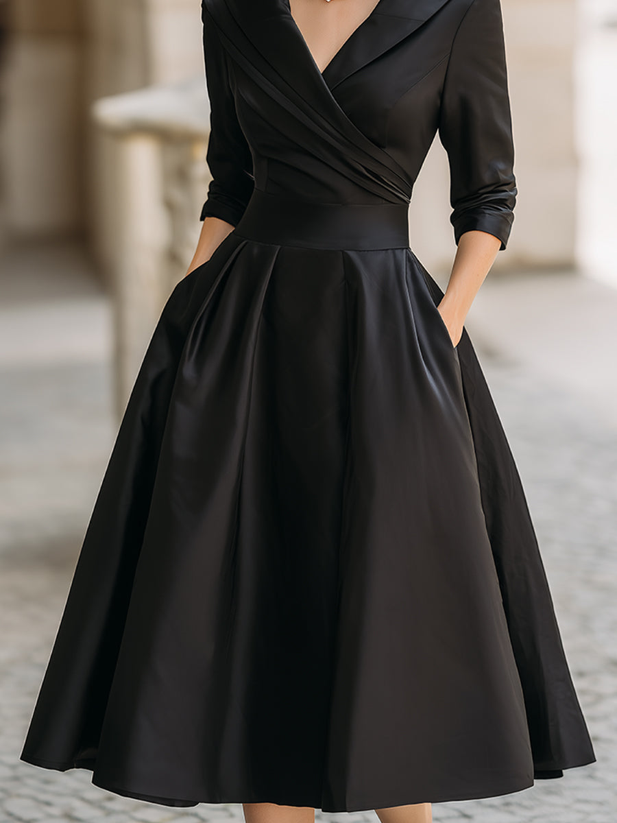 Lina - Satin Midi Dress