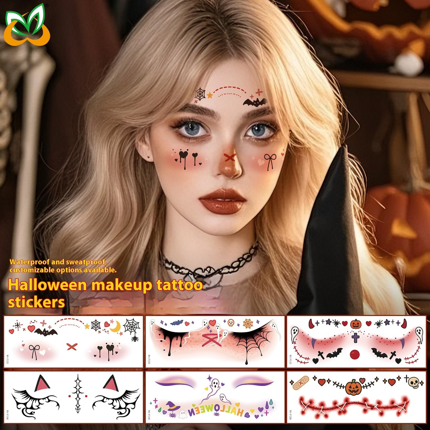 Cute Halloween Ghost Makeup Stickers