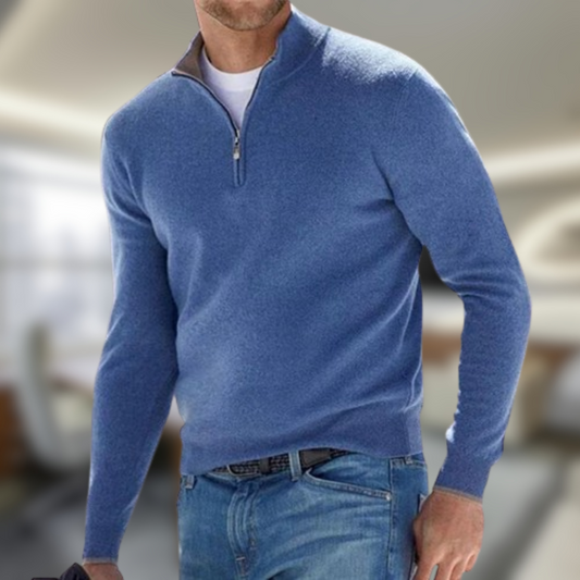 Paride | Zippered High Neck Sweater