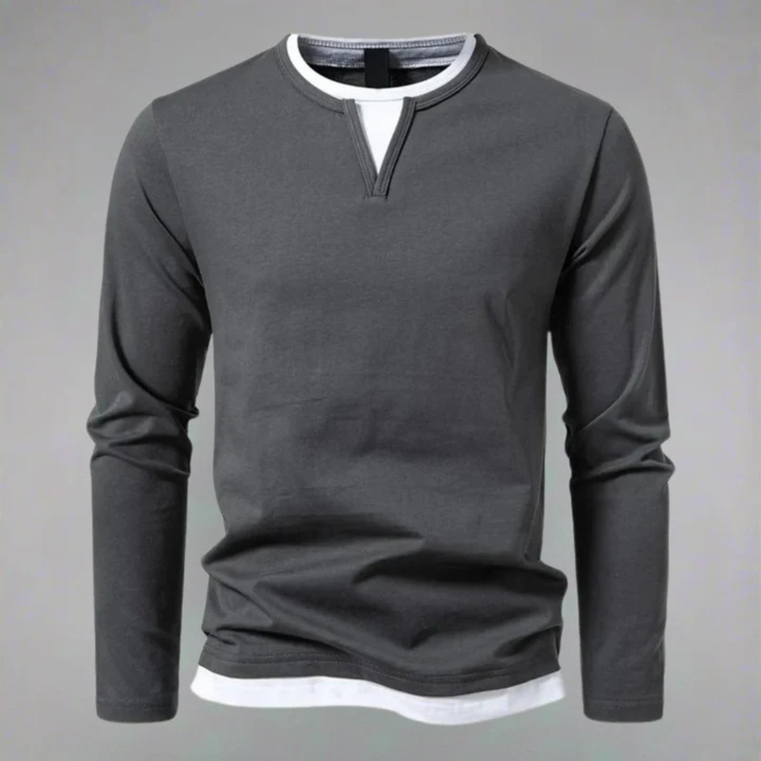 Bryan | V-Neck Long Sleeve Shirt
