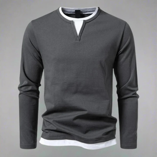 Bryan | V-Neck Long Sleeve Shirt