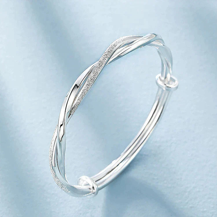Bracelet élégant en argent tressé