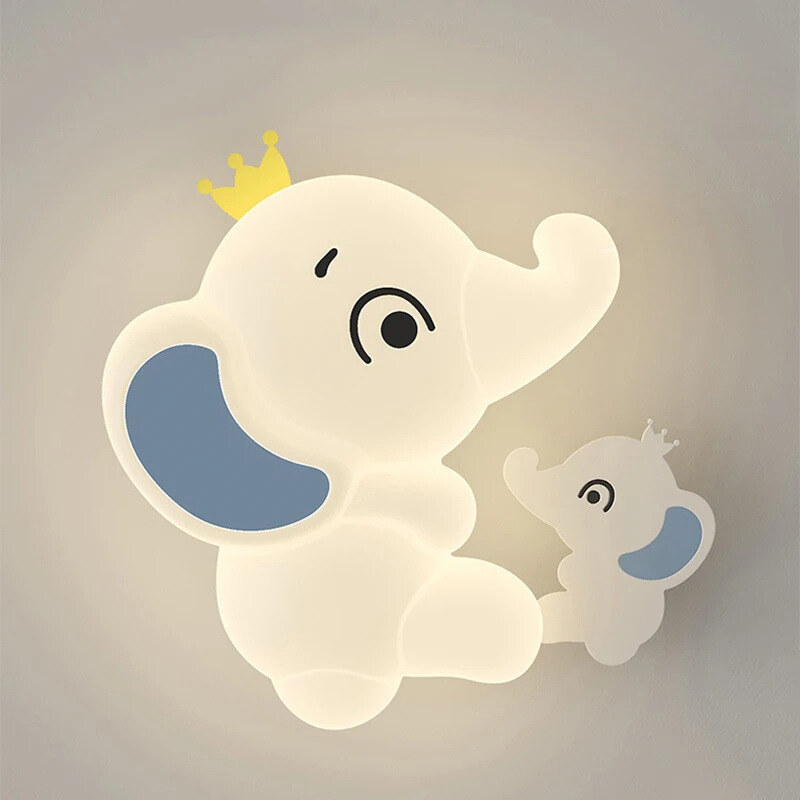 Bélo™ Elephant LED Wall Lamp – Adjustable Lighting for Kids' Rooms