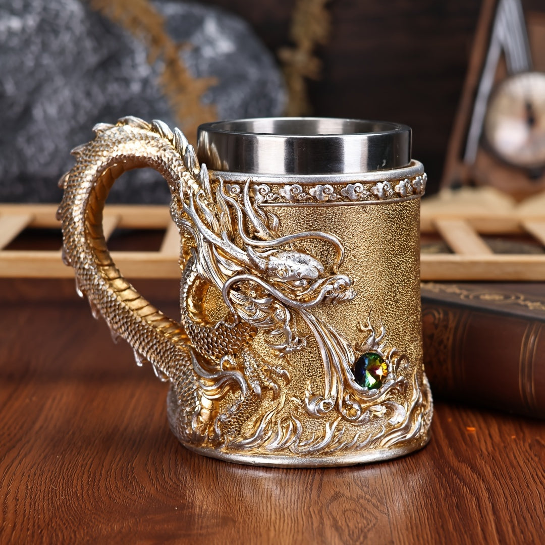 Chope à bière en acier inoxydable Dragon