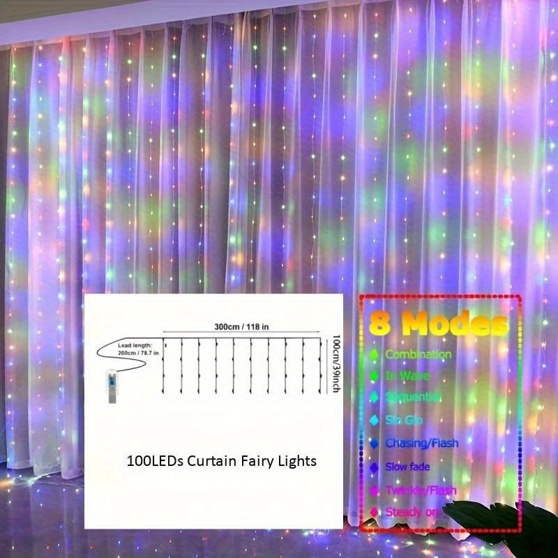 LED Sprookjesscherm Lichtjes, Sprookjesscherm Lichtjes voor Slaapkamer, Koude Witte USB Plug-in 8 Modi Chandelier String Lichtjes met Afstandsbediening, Geschikt voor Kerstmis, Slaapkamer, Binnen, Bruiloft, Feest, etc. Decoratie, Geschikt voor Alle Seizoe