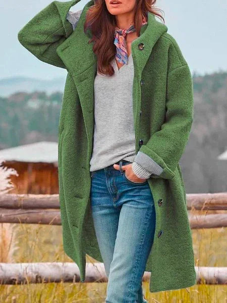 Faye – Coat with Buttons and Hood