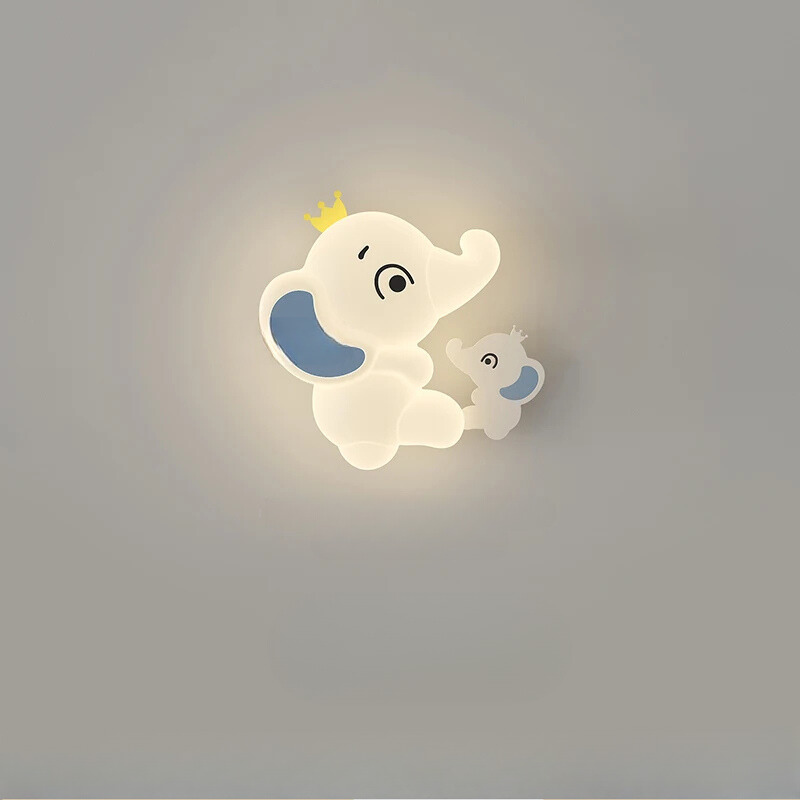 Bélo™ Elephant LED Wall Lamp – Adjustable Lighting for Kids' Rooms
