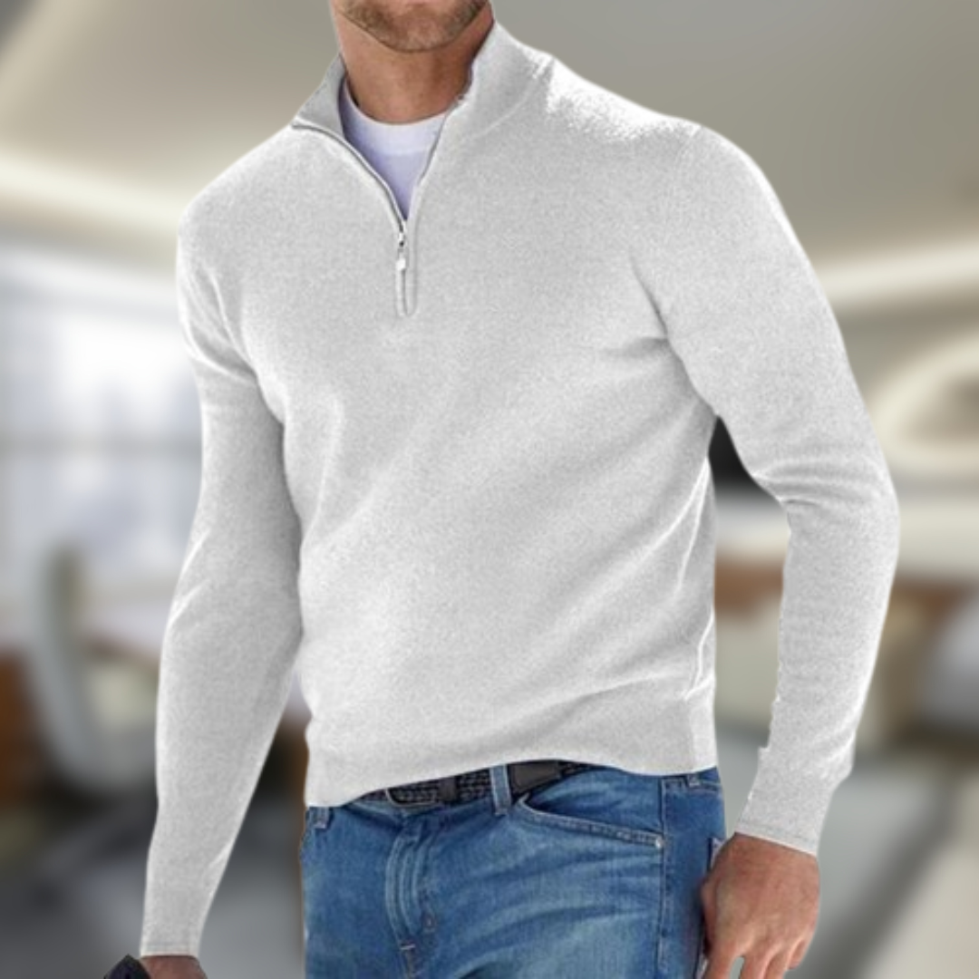 Paride | Zippered High Neck Sweater