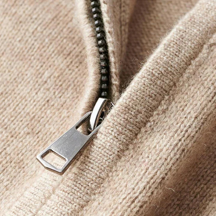 Paride | Zippered High Neck Sweater