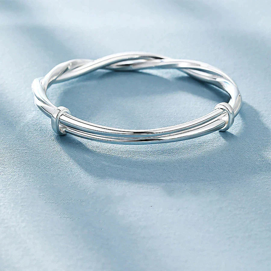 Bracelet élégant en argent tressé