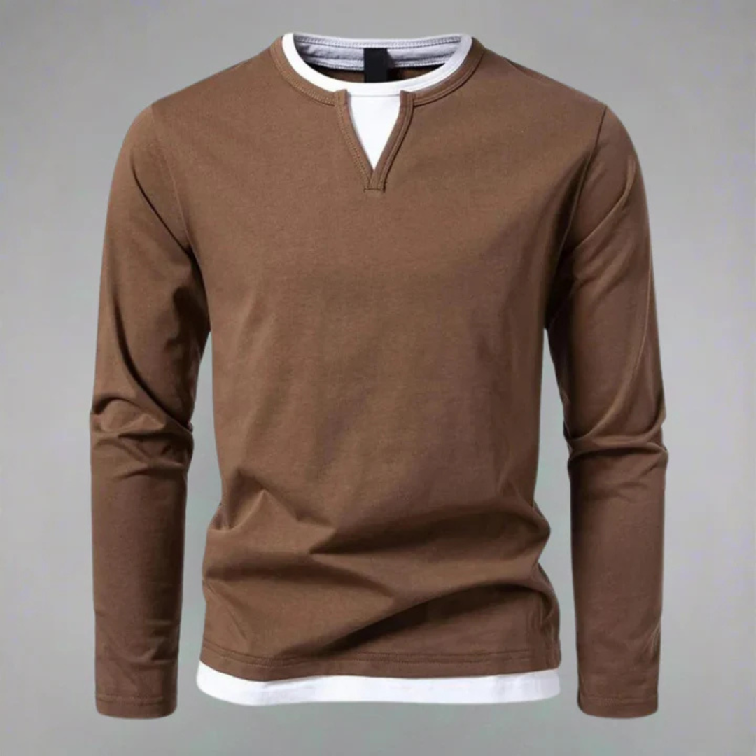 Bryan | V-Neck Long Sleeve Shirt