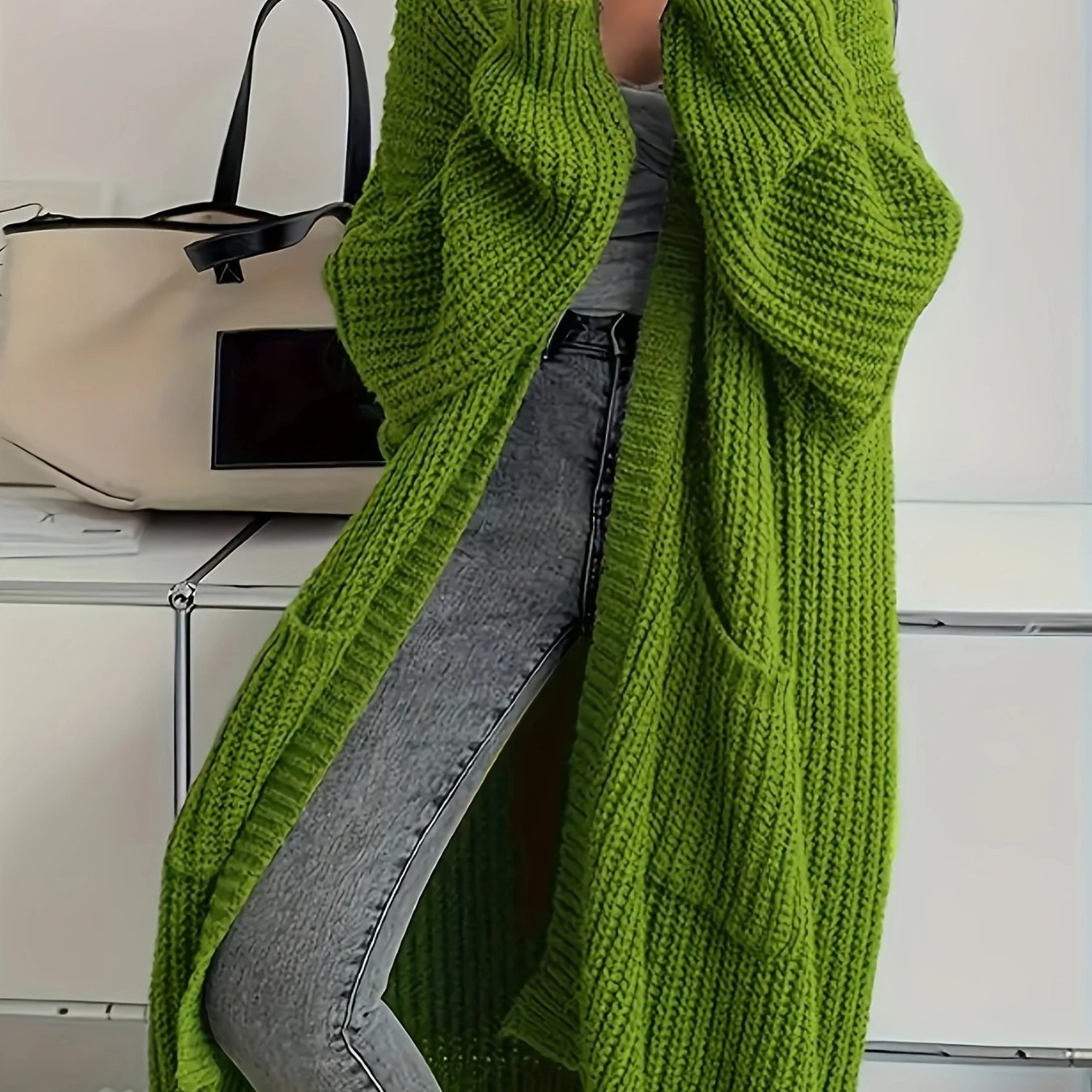 Gray™ | Women's Belted Cozy Cardigan in Gray