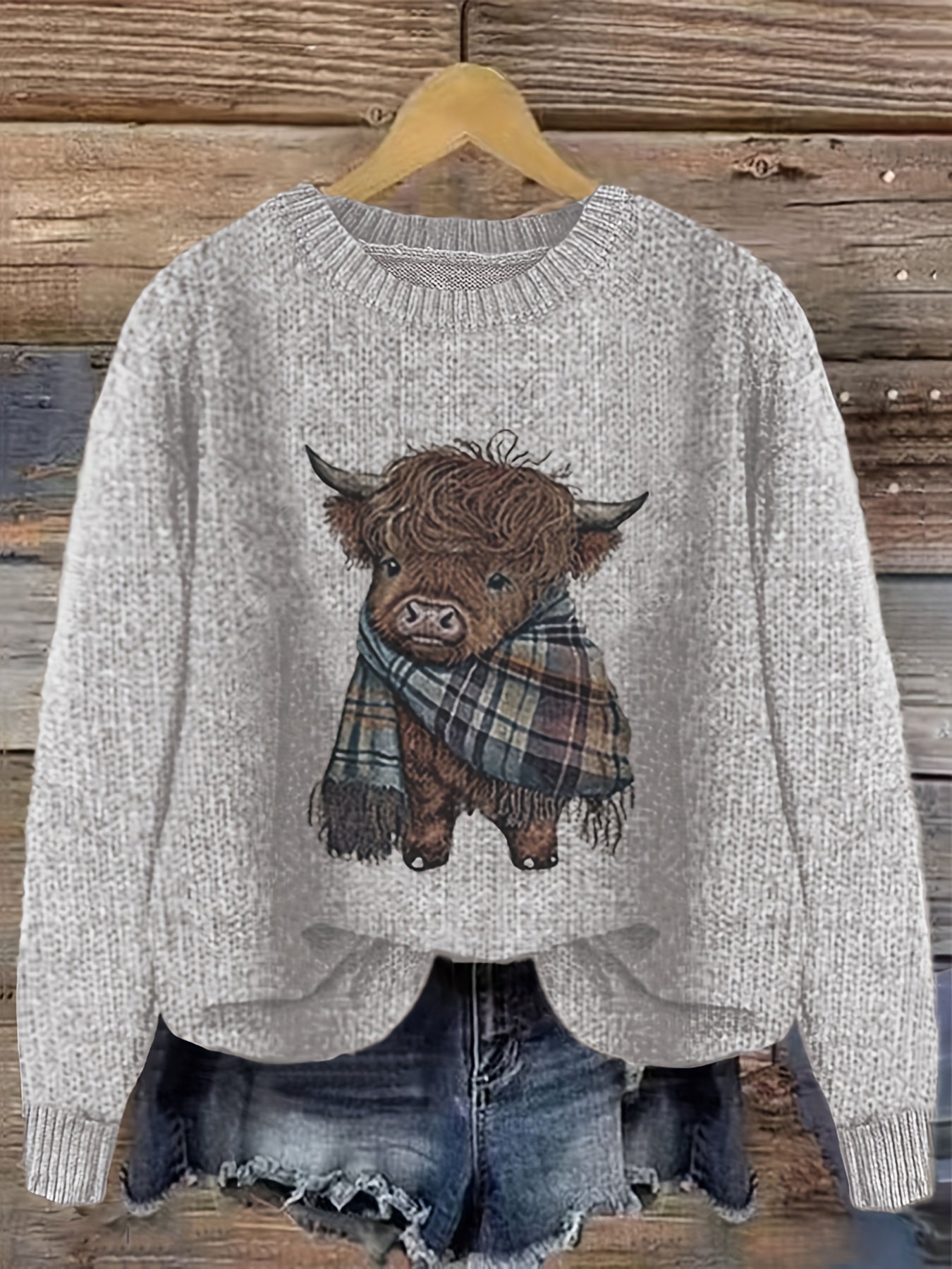 Women’s Pink & Brown Color Block Sweater