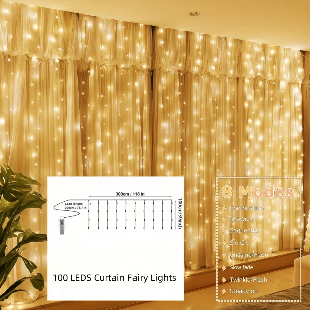 LED Sprookjesscherm Lichtjes, Sprookjesscherm Lichtjes voor Slaapkamer, Koude Witte USB Plug-in 8 Modi Chandelier String Lichtjes met Afstandsbediening, Geschikt voor Kerstmis, Slaapkamer, Binnen, Bruiloft, Feest, etc. Decoratie, Geschikt voor Alle Seizoe
