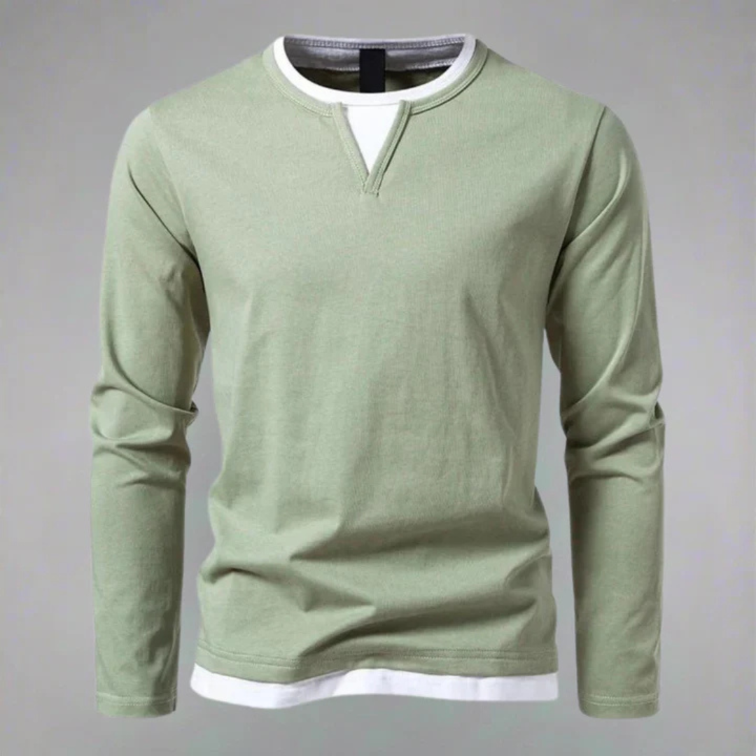 Bryan | V-Neck Long Sleeve Shirt