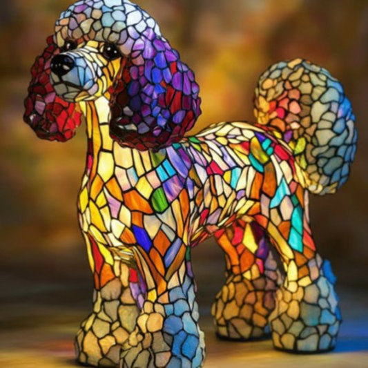 Gigi | Magical Dog Lamp Made of Colorful Glass