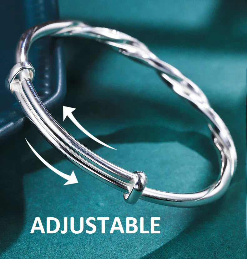 Bracelet élégant en argent tressé